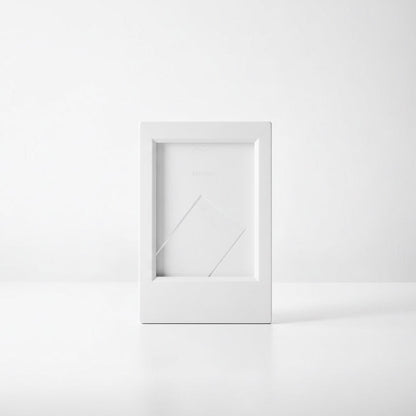 White mini frame on a white background