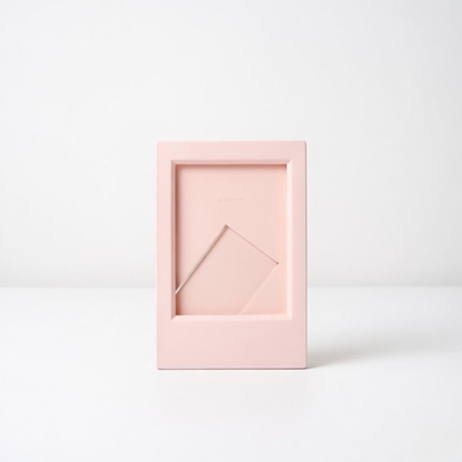 Pink mini picture frame on a white background